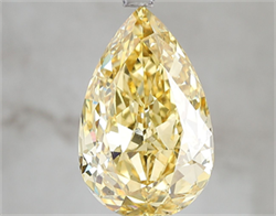 Picture of Lab Grown Diamond 5.01 Carats, Pear with  Cut, Fancy Vivid Yellow Color, VS1 Clarity and Certified by IGI