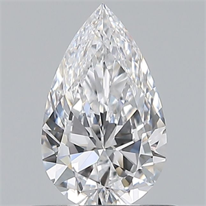 Picture of Natural Diamond 0.55 Carats, Pear with  Cut, D Color, VVS2 Clarity and Certified by GIA