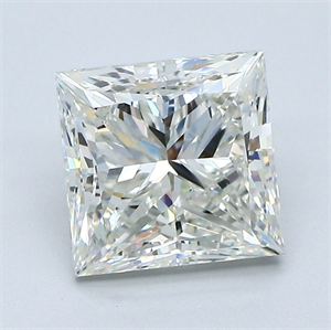 Picture of Natural Diamond 2.50 Carats, Princess with  Cut, J Color, VS2 Clarity and Certified by GIA