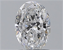 Natural Diamond 1.00 Carats, Oval with  Cut, D Color, VS1 Clarity and Certified by GIA