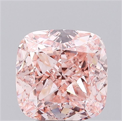 Picture of Lab Grown Diamond 4.04 Carats, CUSHION MODIFIED with  Cut, Fancy Intense Pink Color, VS2 Clarity and Certified by IGI