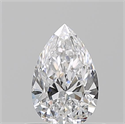 Natural Diamond 0.55 Carats, Pear with  Cut, D Color, VVS2 Clarity and Certified by GIA