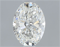 Natural Diamond 0.50 Carats, Oval with  Cut, G Color, VVS2 Clarity and Certified by GIA