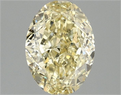 Picture of Lab Grown Diamond 1.59 Carats, Oval with  Cut, Fancy Vivid Yellow Color, VS2 Clarity and Certified by IGI