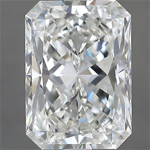 Picture of Natural Diamond 2.50 Carats, Radiant with  Cut, H Color, SI2 Clarity and Certified by GIA