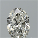Natural Diamond 0.50 Carats, Oval with  Cut, G Color, VVS2 Clarity and Certified by IGI