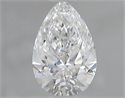 Natural Diamond 0.63 Carats, Pear with  Cut, E Color, VS2 Clarity and Certified by GIA
