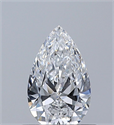 Natural Diamond 0.50 Carats, Pear with  Cut, D Color, VS1 Clarity and Certified by GIA