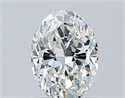 Natural Diamond 1.00 Carats, Oval with  Cut, G Color, SI1 Clarity and Certified by GIA