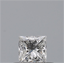 Natural Diamond 0.25 Carats, Princess with  Cut, E Color, VVS1 Clarity and Certified by GIA