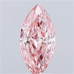 Picture of Lab Grown Diamond 2.51 Carats, Marquise with  Cut, Fancy Vivid Pink Color, VS2 Clarity and Certified by IGI