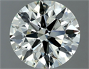 Natural Diamond 1.53 Carats, Round with Excellent Cut, L Color, VS2 Clarity and Certified by IGI