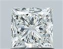Natural Diamond 0.90 Carats, Princess with  Cut, I Color, VS1 Clarity and Certified by GIA