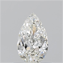 Natural Diamond 0.53 Carats, Pear with  Cut, I Color, VS2 Clarity and Certified by GIA