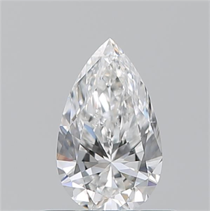 Picture of Natural Diamond 0.51 Carats, Pear with  Cut, E Color, VVS1 Clarity and Certified by GIA