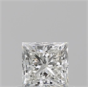 Diamante Natural 0.57 quilates, Princesa , Color H, claridad VVS2 y certificado GIA
