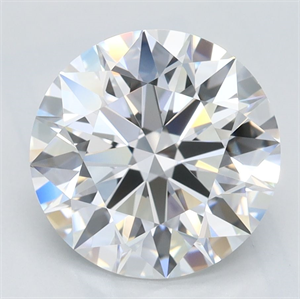Picture of Lab Grown Diamond 2.67 Carats, Round with Excellent Cut, D Color, FL Clarity and Certified by GIA