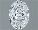 Natural Diamond 0.70 Carats, Oval with  Cut, D Color, VS2 Clarity and Certified by GIA