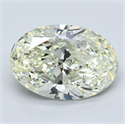 Natural Diamond 5.01 Carats, Oval with  Cut, N Color, SI1 Clarity and Certified by GIA