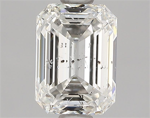 Picture of Natural Diamond 0.92 Carats, Emerald with  Cut, F Color, SI2 Clarity and Certified by HRD