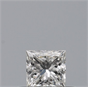 Natural Diamond 0.24 Carats, Princess with  Cut, H Color, VS2 Clarity and Certified by GIA