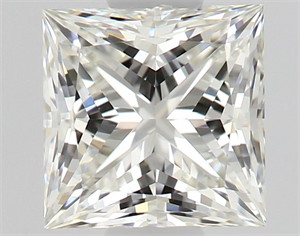 Picture of Natural Diamond 0.51 Carats, Princess with  Cut, J Color, IF Clarity and Certified by GIA