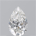 Natural Diamond 0.50 Carats, Pear with  Cut, G Color, VVS1 Clarity and Certified by GIA