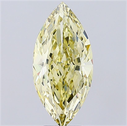 Picture of Lab Grown Diamond 5.02 Carats, Marquise with  Cut, Fancy Yellow Color, VS1 Clarity and Certified by IGI
