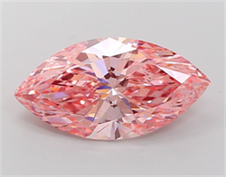 Picture of Lab Grown Diamond 5.02 Carats, Marquise with  Cut, Fancy Vivid Pink Color, VS2 Clarity and Certified by IGI