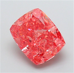 Picture of Lab Grown Diamond 5.06 Carats, CUSHION MODIFIED with  Cut, Fancy Vivid Pink Color, VVS2 Clarity and Certified by IGI