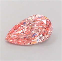 Picture of Lab Grown Diamond 4.10 Carats, Pear with  Cut, Fancy Vivid Pink Color, VS1 Clarity and Certified by IGI