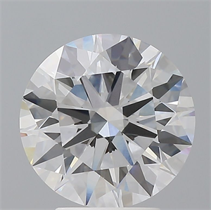 Picture of Lab Grown Diamond 3.56 Carats, Round with Ideal Cut, D Color, VVS2 Clarity and Certified by IGI
