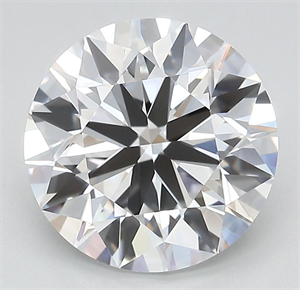 Picture of Lab Grown Diamond 2.97 Carats, Round with Ideal Cut, D Color, IF Clarity and Certified by IGI