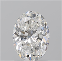 Natural Diamond 1.25 Carats, Oval with  Cut, G Color, VS2 Clarity and Certified by GIA