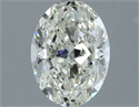 Natural Diamond 1.30 Carats, Oval with  Cut, I Color, SI1 Clarity and Certified by IGI