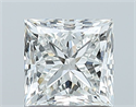 Natural Diamond 1.01 Carats, Princess with  Cut, H Color, VS1 Clarity and Certified by GIA