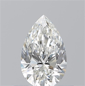 Picture of Natural Diamond 0.50 Carats, Pear with  Cut, H Color, VVS2 Clarity and Certified by GIA