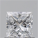 Natural Diamond 0.70 Carats, Princess with  Cut, D Color, VS1 Clarity and Certified by GIA