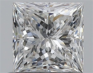 Picture of Natural Diamond 0.70 Carats, Princess with  Cut, G Color, SI2 Clarity and Certified by GIA