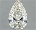 Natural Diamond 0.58 Carats, Pear with  Cut, I Color, SI1 Clarity and Certified by IGI