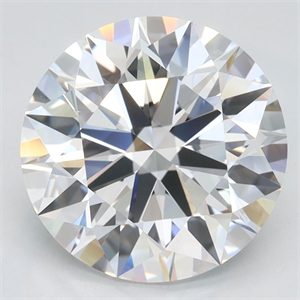 Picture of Lab Grown Diamond 3.17 Carats, Round with Ideal Cut, D Color, IF Clarity and Certified by IGI