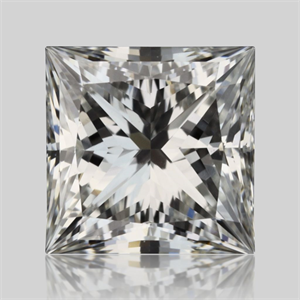 Picture of Natural Diamond 0.51 Carats, Princess with  Cut, G Color, VVS2 Clarity and Certified by GIA