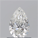 Natural Diamond 0.70 Carats, Pear with  Cut, H Color, SI1 Clarity and Certified by GIA