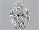 Natural Diamond 2.00 Carats, Oval with  Cut, F Color, SI1 Clarity and Certified by GIA