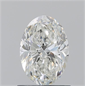 Natural Diamond 1.01 Carats, Oval with  Cut, H Color, SI1 Clarity and Certified by GIA