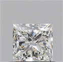 Natural Diamond 0.51 Carats, Princess with  Cut, I Color, VVS1 Clarity and Certified by GIA
