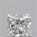 Natural Diamond 0.51 Carats, Princess with  Cut, I Color, VVS1 Clarity and Certified by GIA