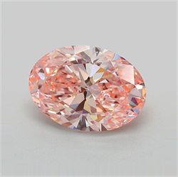 Picture of Lab Grown Diamond 2.74 Carats, Oval with  Cut, Fancy Vivid Pink Color, VS1 Clarity and Certified by IGI