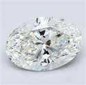 Natural Diamond 3.01 Carats, Oval with  Cut, I Color, SI2 Clarity and Certified by GIA