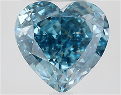 Picture of Lab Grown Diamond 2.93 Carats, Heart with  Cut, Fancy Vivid Blue Color, VVS2 Clarity and Certified by IGI